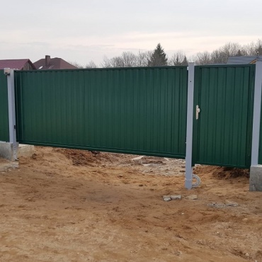 На винтовых сваях откатные ворота на дачу 3100x2300
