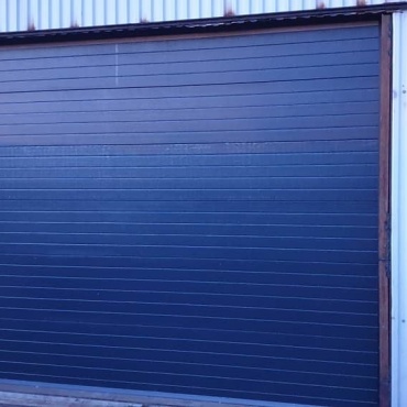 Противопожарные металлические синие ворота 2875x4200